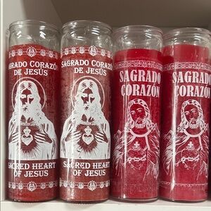 Sacred Heart of Jesus Red Prayer Candle